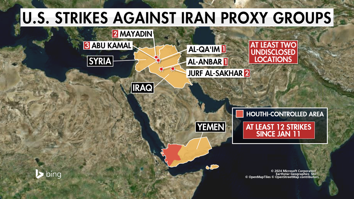 US airstrikes Iran proxies
