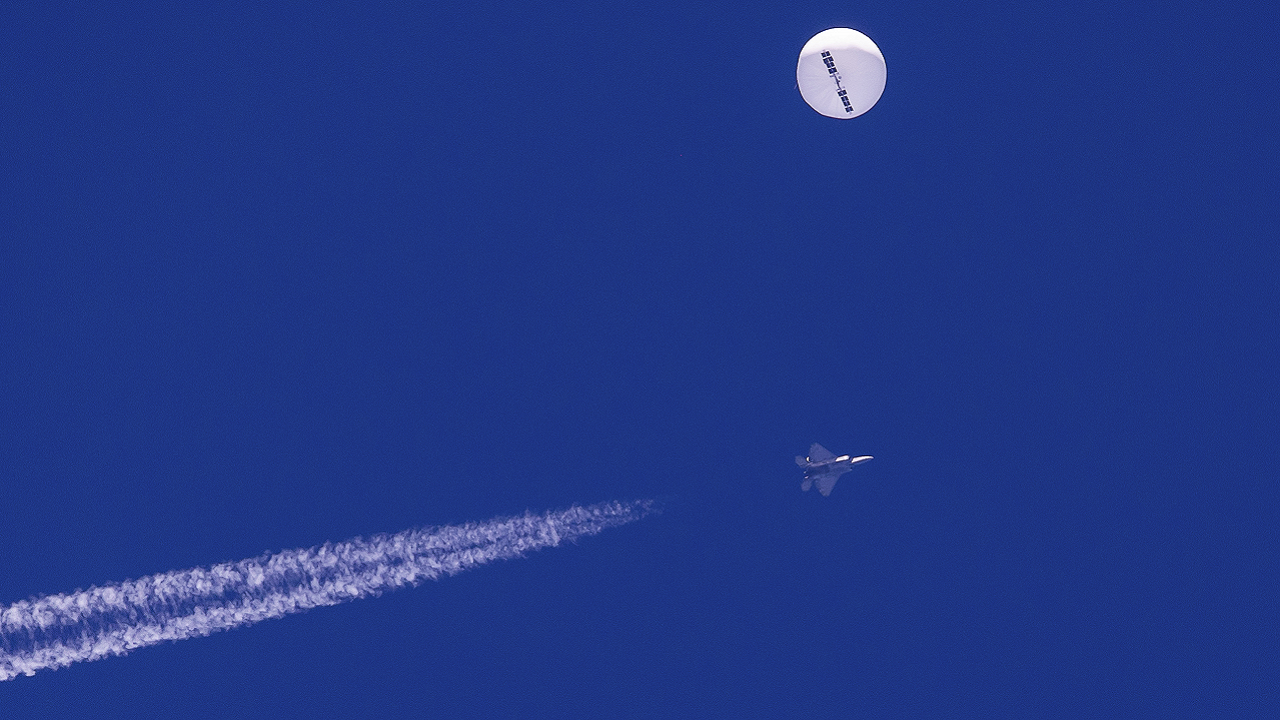 Military tracking high-altitude balloon over western US